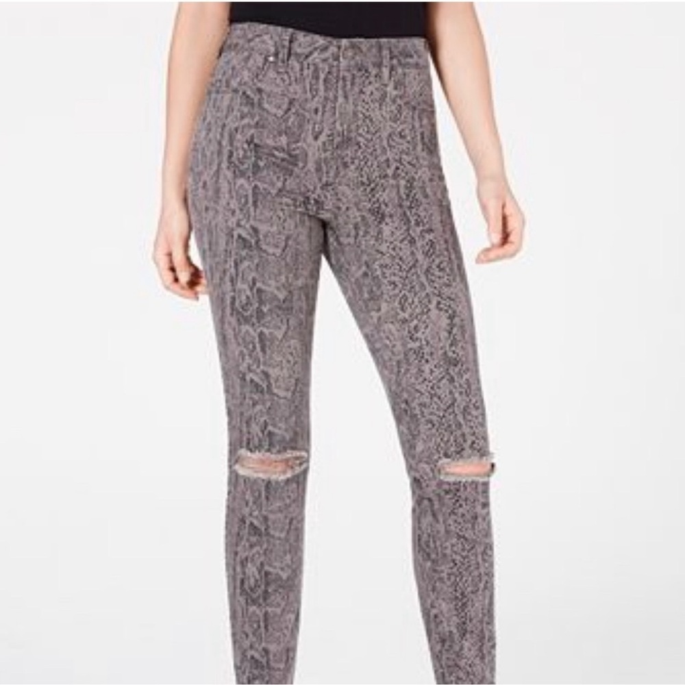 Rewash Gray Patterned Jeans